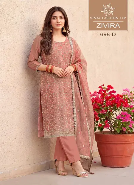 Zivira By Vinay Kuleesh Crush Silk With Embroidered Salwar Kameez Suppliers In India